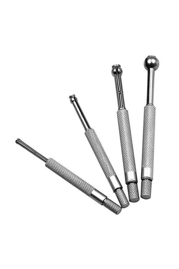 Hole Gauge Set 1/8 inches - 1/2 inches Small Telescoping Full-Ball Ball Gages 4 Pieces Anti-slip Handle for Industrial