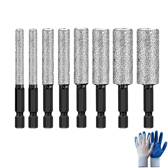 Hole Opener for Hex Shank, Brazed Welding Hole Saw Kit with Interchangeable Bit & Expansion, Adjustable Round Cutter for Precise Holes, Deburring Tool for Sheet Metal, Wood & Plastics