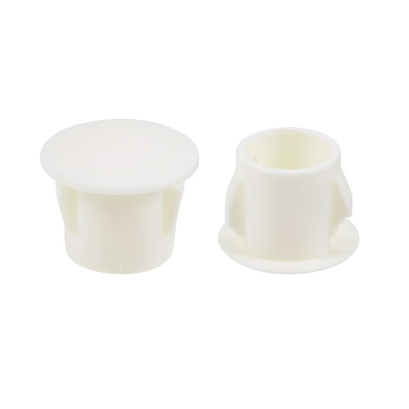 Hole Plugs Beige Plastic 10mm(3/8-inch) Snap in Locking Hole Tube Fasteners Cover Flush Type Panel Plugs 25 Pcs