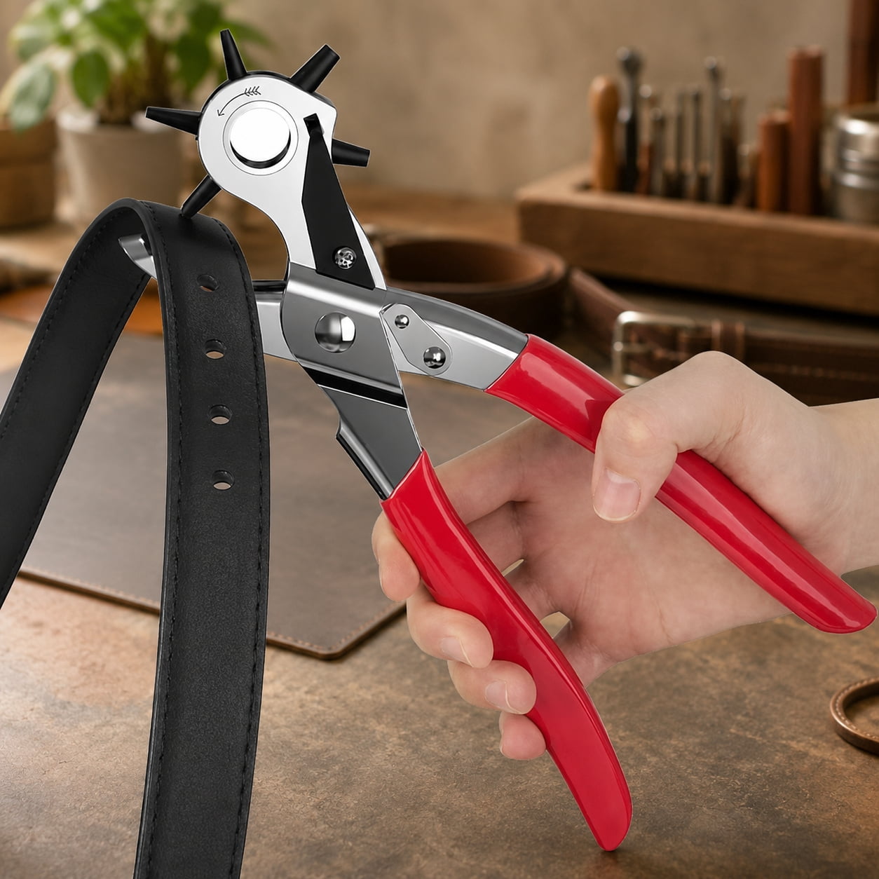 Faux Leather Belt Punch Kit for DIY Crafts Leather Punch by Make Market® | Michaels main image 2