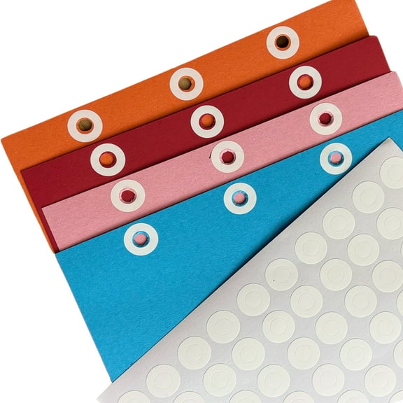 Hole Reinforcement Round Labels, 1/4" Diameter Self-Adhesive Paper Stickers for School and Office