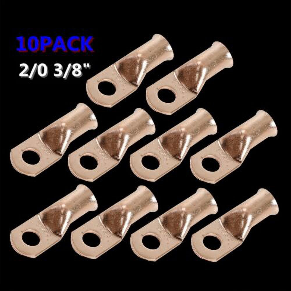 3/0 Gauge Ring 3/8 Hole Terminal Battery Lug Bare Copper Un-Insulated - Foto 11