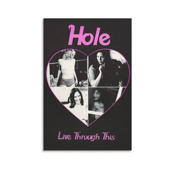 Hole Rock Band Print Poster Poster Decorative Painting Canvas Wall Art Living Room Posters Bedroom Painting 12x18inch(30x45cm)