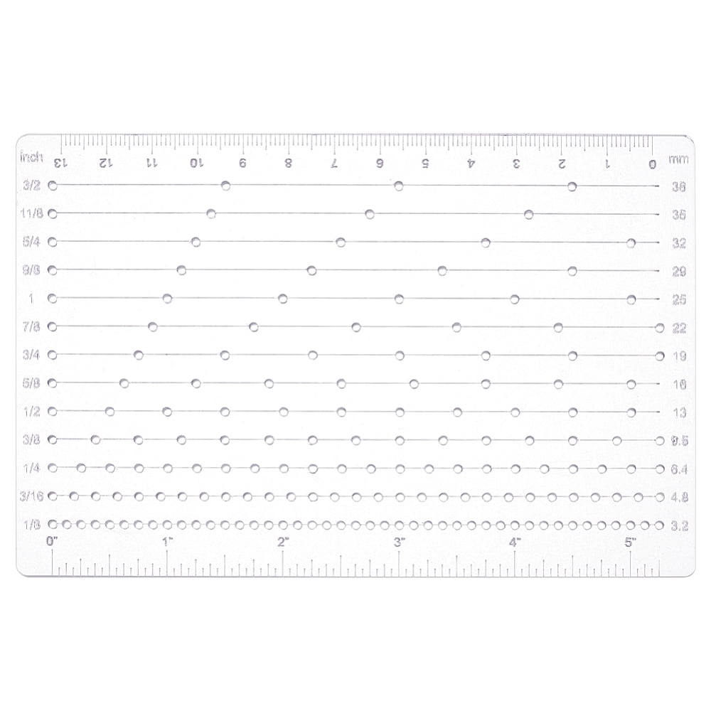 Hole Spacing Ruler 5.9x3.9inches Hole Distance Gauge Acrylic ...