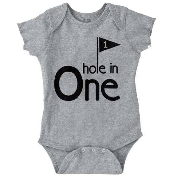 Hole in One Golf Lovers Birthday Romper Boys or Girls Infant Baby Brisco Brands 6M