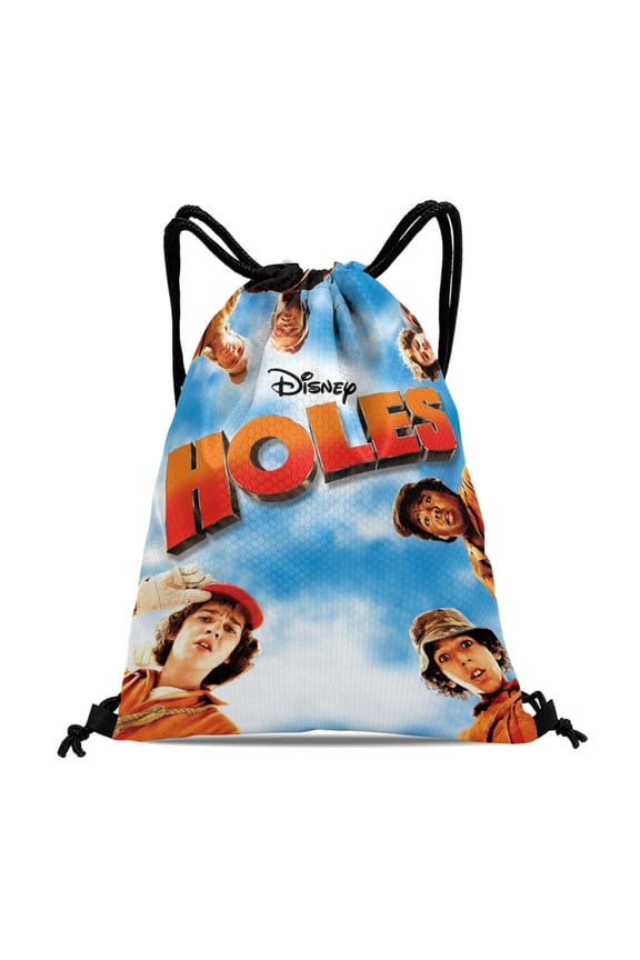 Holes Drawstring Backpack Bag Party Favors Goodies Merch Gym Waterproof Swimming Beach Fans