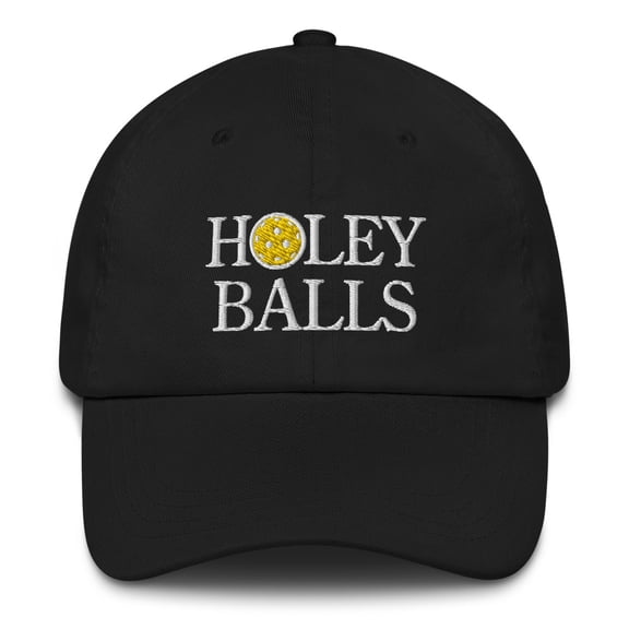 Holey Balls Pickleball Hat - Dad hat (Black)