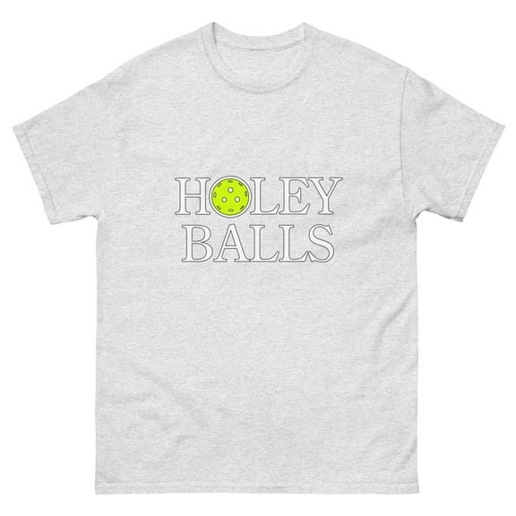 Holey Balls Pickleball T-Shirt - Men's classic tee (Ash, S)