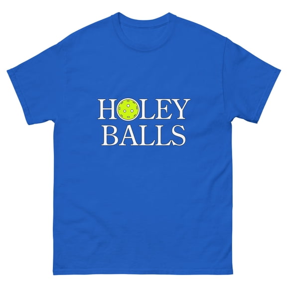 Holey Balls Pickleball T-Shirt - Men's classic tee (Royal, XL)