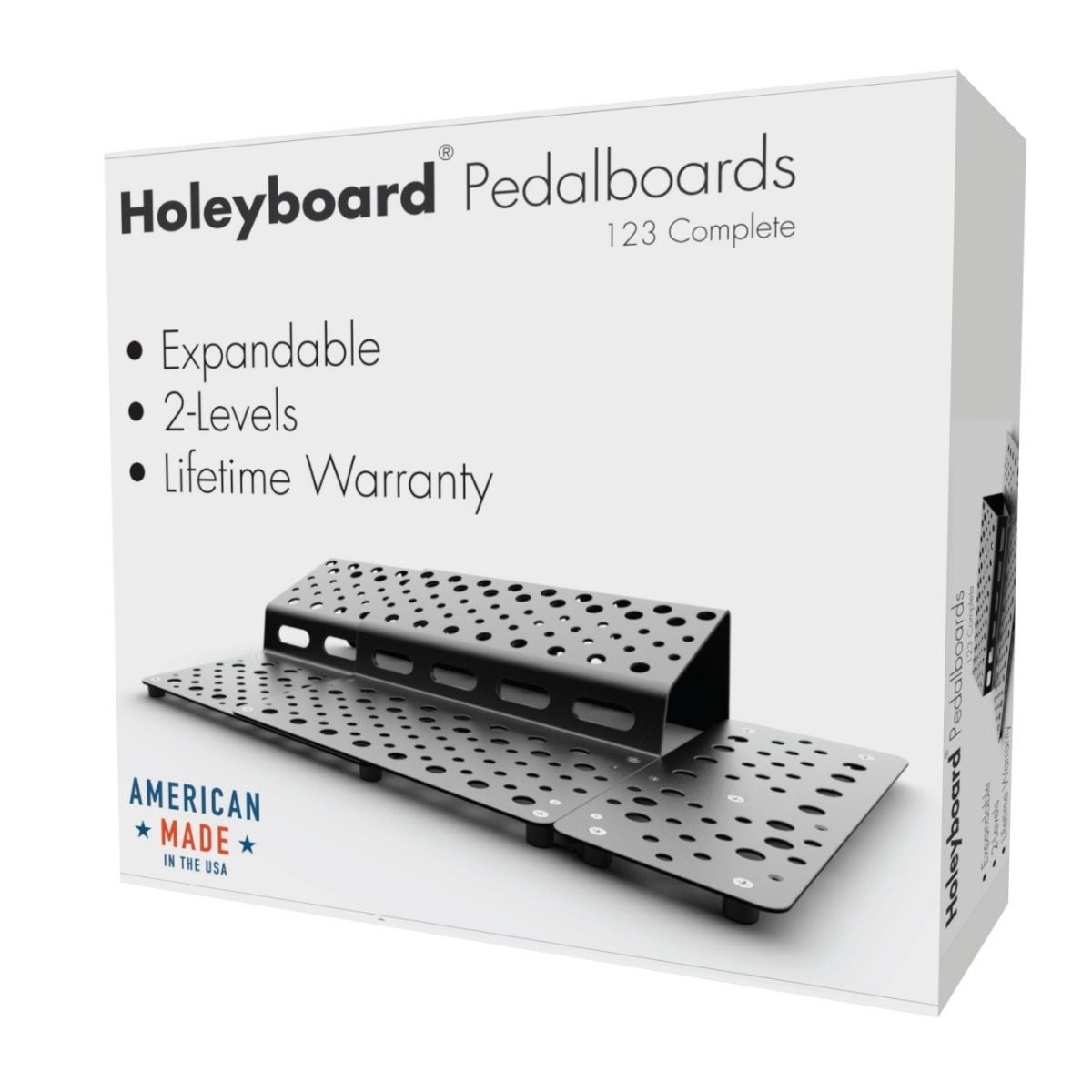 Holeyboard Pedalboards 123 Complete Pedalboard Package Stealth Black