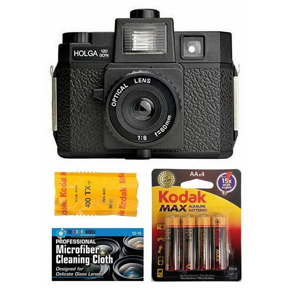 Holga 120GCFN Medium Format Film Camera with Built-In Flash + KODAK TX 120 Film