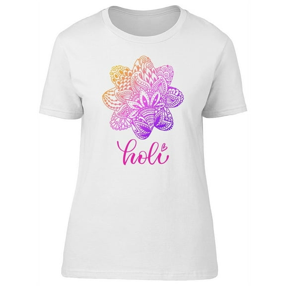 Holi Torch Mandala Design T-Shirt Women -Image by Shutterstock, Female Small