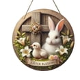 thumbnail image 1 of HoliHive Easter Wreaths for Front Door Bunny Welcome Wood Sign Door Hanger Spring Decorations Easter Hanging Plaque Rabbit Sign Decorations for Home Shop Garden, 1 of 3