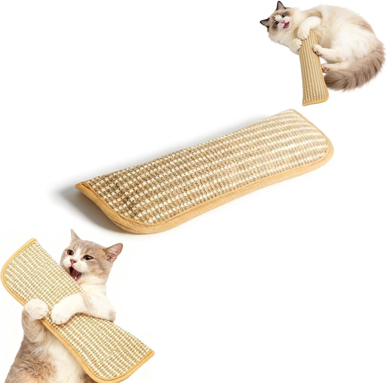 HoliHive Interactive Catnip Chew Toy, Durable 12 Inches Catnip Kicker Soft Sisal Pillow with Organic Catnip for Kittens and Adult Cats for Indoor Scratching, Chewing & Teething