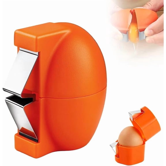 HoliHive New Egg Shell Opener, Stainless Steel Egg Cracker Tool, Multifunctional Eggs Separator for Raw and Hard Boiled Eggs Peeler Shell Remover, Kitchen Gadget for Easy Peeling & Separating