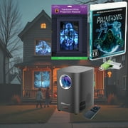 HoliScapes  USB Projector Kit - AtmosFx Phantasms on USB + Projector + 48 x 72 Large White Holographic Screen