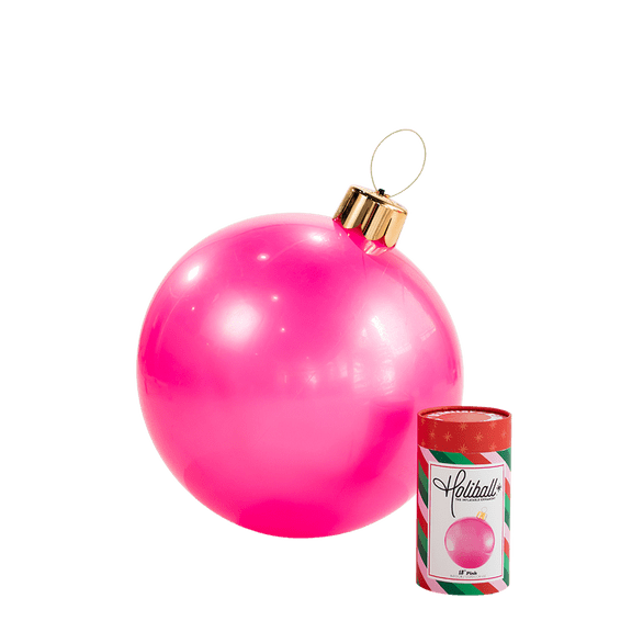 Holiball The Inflatable Ornament - Medium - Pink - Indoor and Outdoor Use