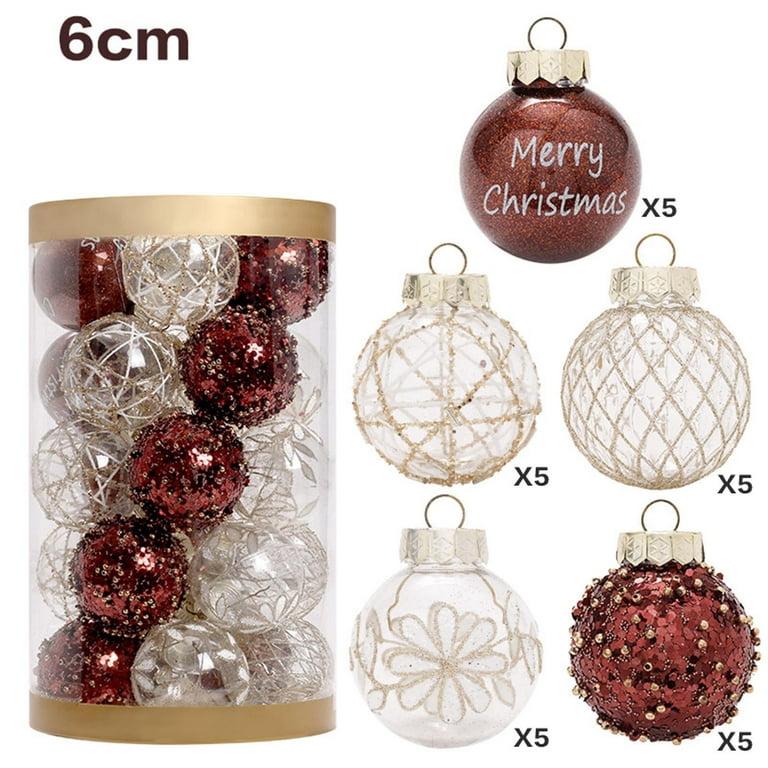 Holiday 2023 Christmas Clearance Sale!25pcs Christmas Tree Ornament Pendant  Party Supplies Tree Hanging Plastic Ball
