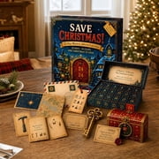 Holiday 24 Day Mystery Advent Calendar Christmas Countdown Puzzle Box with Story Driven Clues for Indoor Activity