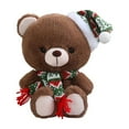 thumbnail image 1 of Holiday Accent​​ Mini Christmas Hat Bear Plush Doll Festive Holiday Gift Pocket-Sized Companion Desk Decor Accent Plush Doll​​, 1 of 6