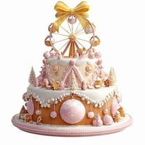 Holiday Acrylic Decor Collection 2D Festive Scenes Ferris Wheel Carousel Castle Cake Tabletop Ornament Christmas Gift