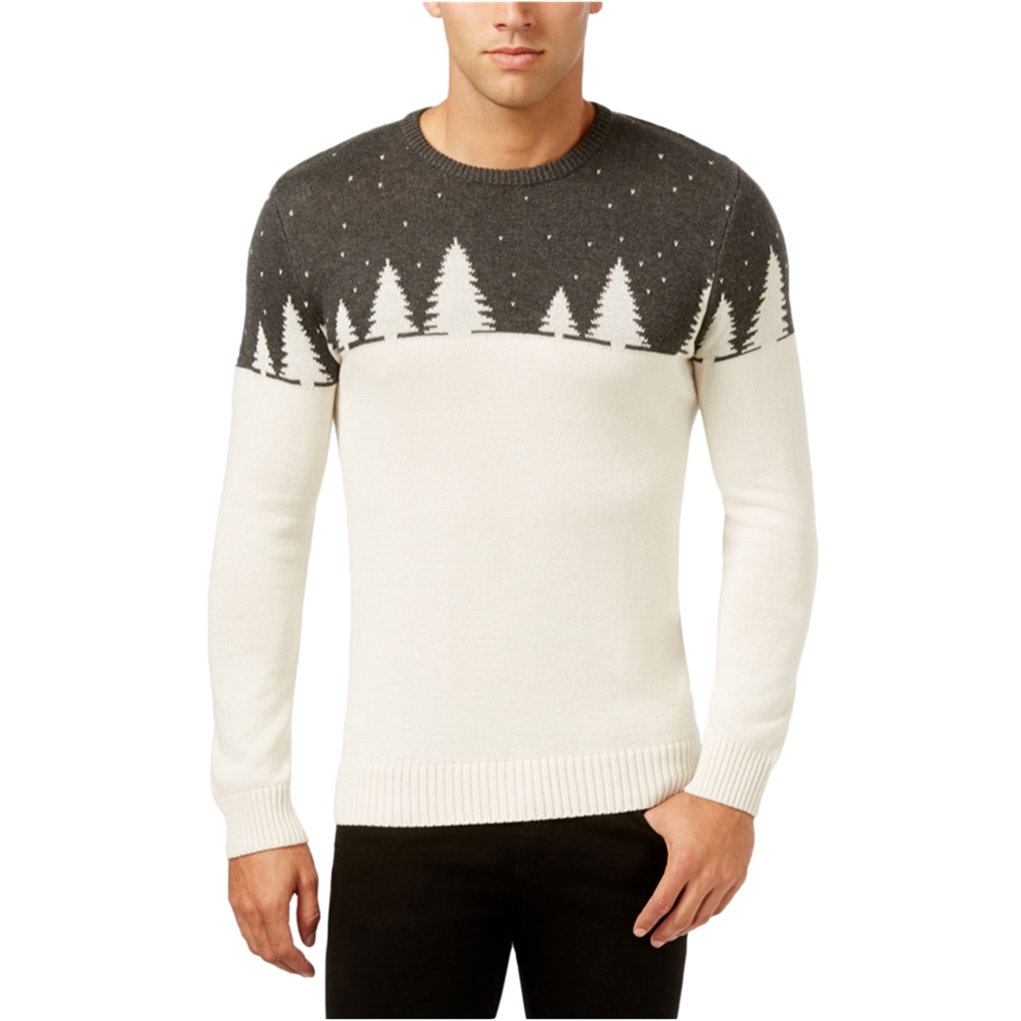 Holiday Arcade Mens Knit Colorblocked Pullover Sweater, Grey, XX-Large - image 1 of 2