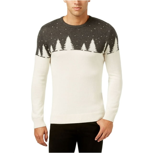 Holiday Arcade Mens Knit Colorblocked Pullover Sweater, Grey, XX-Large