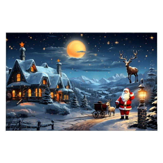 Holiday Area Rug, Festive Christmas Carpet for Living Room & Bedroom, Adds Warmth to Your Home Decor, Easy to VacuumH