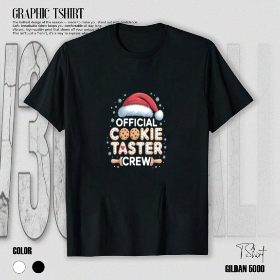 Holiday Baking Joy Cookie Taster Crew Cute Festive Kitchen Art Unisex T-Shirt, up to size 5XL