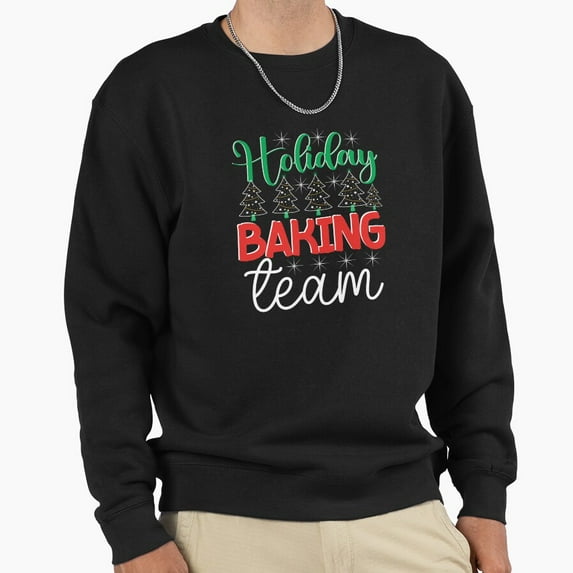 Holiday Baking Team Holiday Celebration Art Retro Vintage Funny Unisex Sweatshirt - Comfortable Fit G32773, Up to Size 5XL