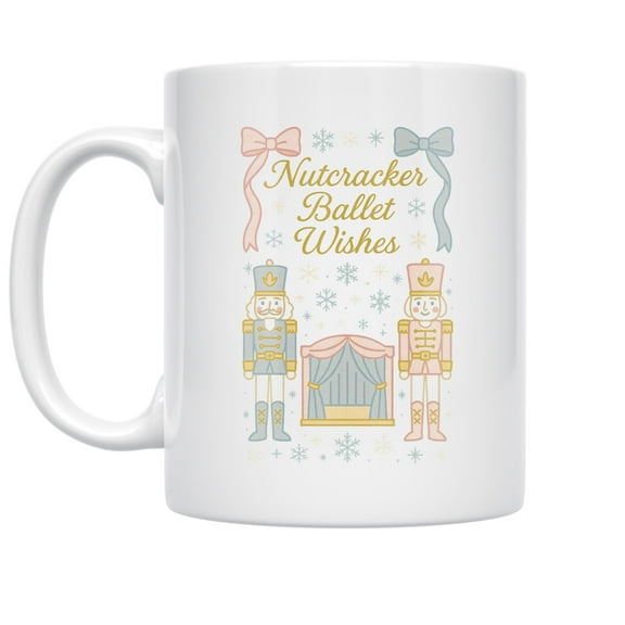 Holiday Ballet 11 oz Coffee Mug - Festive Morning Rituals White Ceramic