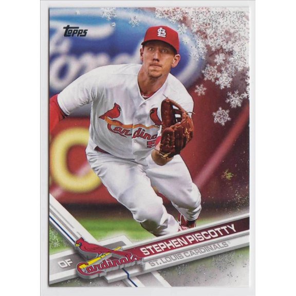 Holiday Base Metallic Snowflake Stephen Piscotty #HMW85 Relic Jersey Memorabilia Baseball Card St. Louis Cardinals MLB Baseball Trading Card
