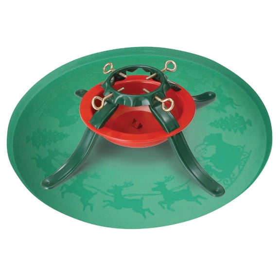 Holiday Basix Jack Post Christmas Tree Tray, Plastic Green, 10 ft