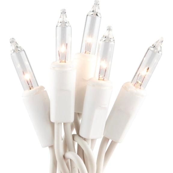J Hofert Mini Incandescent Icicle Light Set - Flashing - 1 Piece, Clear