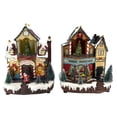 thumbnail image 1 of Holiday Battery Operated Lighted Musical Village Building 2 Piece Set, 1 of 9