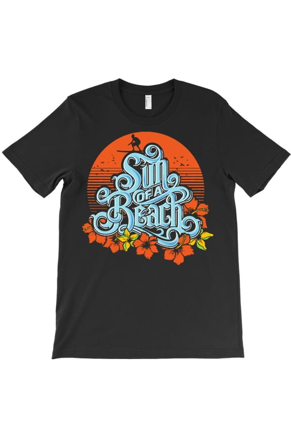 Holiday Beach Sunshine Funny Surfer Vacation Graphic T-Shirt - Viral Tee G7045, Up to 5XL