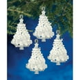 thumbnail image 1 of Holiday Beaded Ornament Kit-Frosted Tree Twists 3.5" Makes 4, Pk 1, Beadery, 1 of 2
