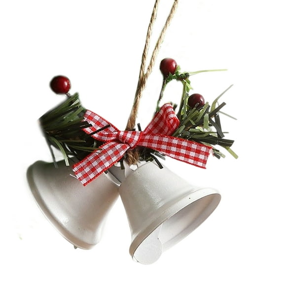 Holiday Bells Ornament Metal Bells Decoration for Christmas Tree Door Window Indoor and Outdoor Holiday Ornament