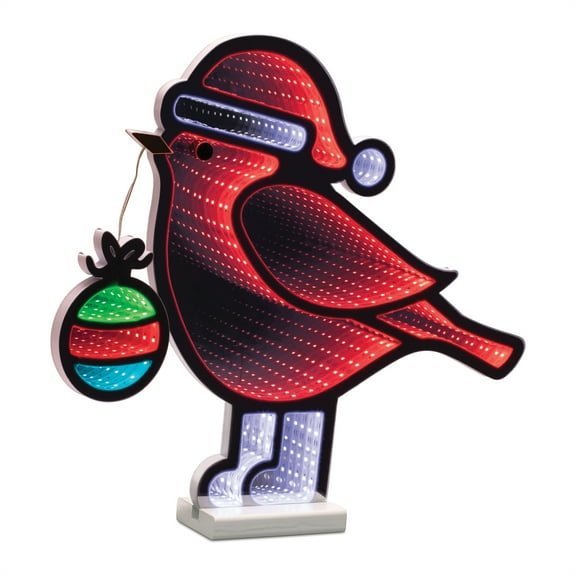 Holiday Bird with Ornament Infinity Light
