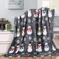 thumbnail image 1 of Holiday Blanket, Printed Soft Plush Throw, Christmas Theme Home Décor Fuzzy Warm & Cozy, for Bedding, Couch & Gift, 50” x 60” - Snowman, 1 of 1