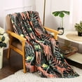 thumbnail image 1 of Holiday Blanket, Printed Soft Plush Throw, Fun Print Theme, Home Décor Fuzzy Warm & Cozy, for Bedding, Couch & Gift, 50” x 60” - Leaf, 1 of 2