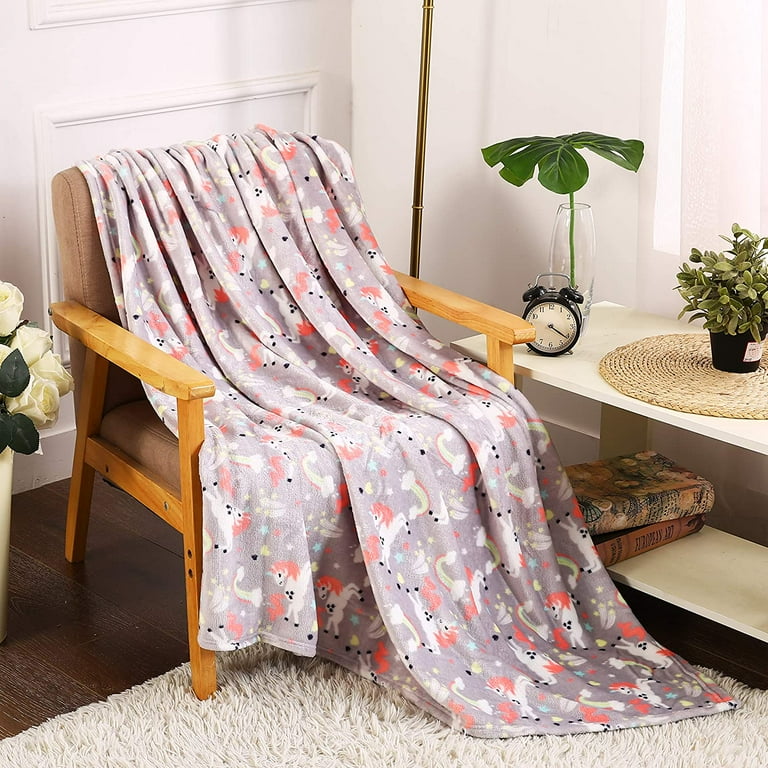 Unicorn plush blanket sale