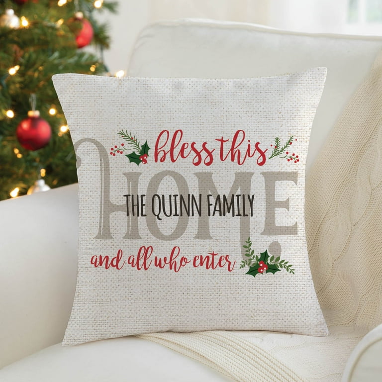 Personalized Family Christmas Pillow