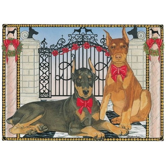 Holiday Boxed Cards- Doberman