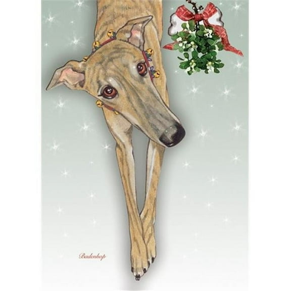 Holiday Boxed Cards- Greyhound Brindle