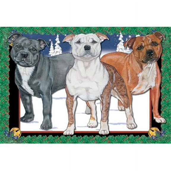 Holiday Boxed Cards- Staffordshire Bull Terrier