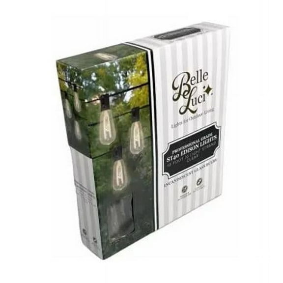 Holiday Bright Lights 136259 10L ST40 Edison Bulb, Clear