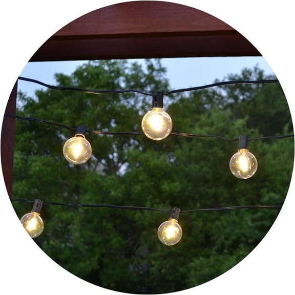 Holiday Bright Lights 136265 12 ft. G50 LED Outdoor String Lights with E17 Base & Spacing - Warm White
