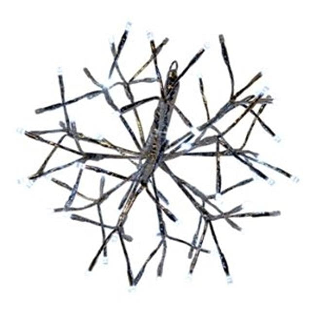 12" Silver Twinkling LED Sphere with Metallic Wire Branches