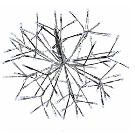 Holiday Bright Lights 266688 16 in. Christmas Shimmer Sphere LED Light, Pure White